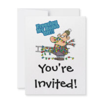 freezing my bulbs off xmas lights funny cartoon custom invite