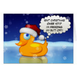 Freezing Santa Duck Cards