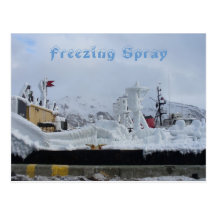 Freezing Spray on a Fuel Barge, Dutch Harbour, AK Post Card