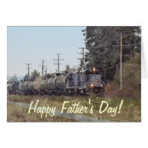 Freght Train Railway-lovers Fathers Day Card