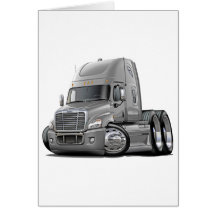 Freightliner Cascadia Silver Truck Card
