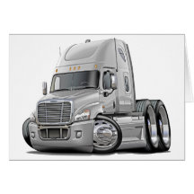 Freightliner Cascadia White Truck Card