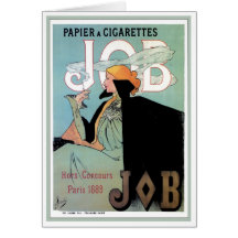 FRENCH ADVERTISING CIGARETTE POSTERART GREETING CARDS