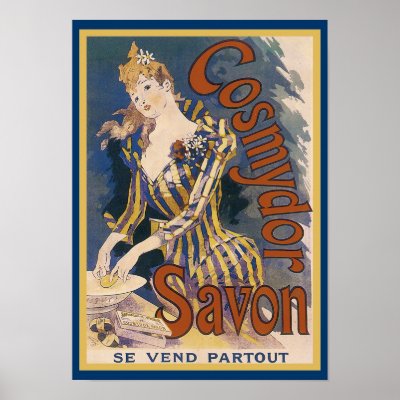 French Art Nouveau Soap Poster by FRUITLOOPY