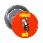 French BAD MONKEY button pin