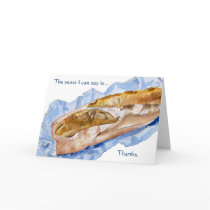 French Baguette Bread Loaf Thank You Cards