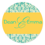 French Baroque monogram stickers