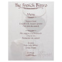 French bistro menu letterhead