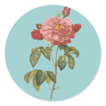 French Botanical Beauty *Vintage Flowers* Round Stickers