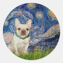 French Bulldog 1 - Starry Night Sticker