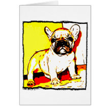 French Bulldog Art Card