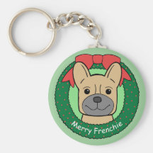 French Bulldog Christmas Key Chains