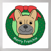 French Bulldog Christmas Posters