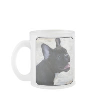 French Bulldog frosted mug