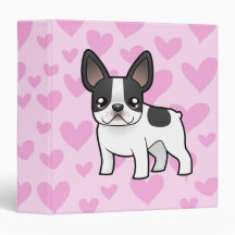 French Bulldog Love 3 Ring Binders