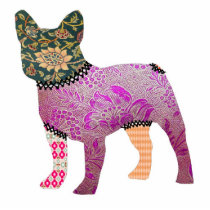 French Bulldog Patchwork Pet Jewellery Pin