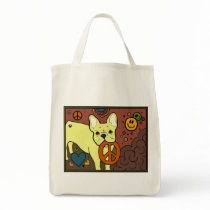 French Bulldog Peace Tote Bag