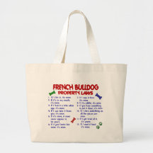 FRENCH BULLDOG Property Laws 2 Tote Bags