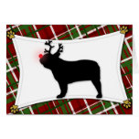 French Bulldog Reindeer Christmas Card