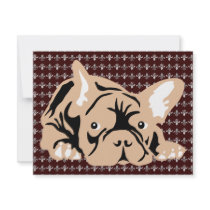 French Bulldog rose Invite