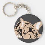 French Bulldog rose Keychains
