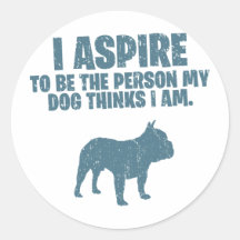 French Bulldog Round Sticker