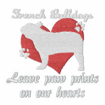 French Bulldogs Leave Paw Prints Embroidered Shirt