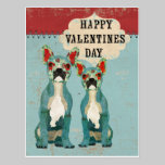 French Bulldogs Valentines Day Postcard postcards