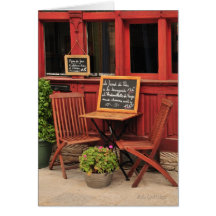 French Cafe Greeting Card