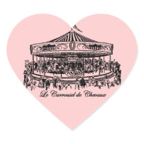 French Carousel Horses Apparel and Gifts Sticker