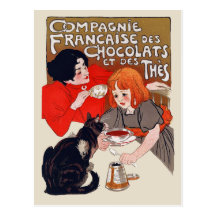 French Chocolate Party Post Card