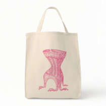 French Corset Pink Canvas Bag