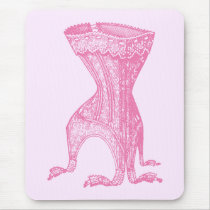 French Corset Pink Mousepad