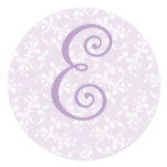 French Country Lavender Monogram E Sticker