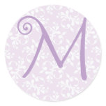 French Country Lavender Monogram M Sticker