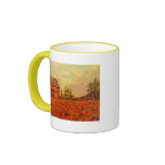 french country monet poppies coffee mug