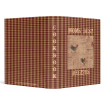 French Country Rooster Recipe Cookbook Binder
