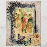 French Couple in Carriage 18th Century Flyer