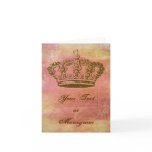 French Crown in Pink & Ivory Greeting Card
