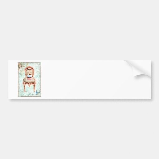 French Cupcake Victorian Style Bumper Sticker