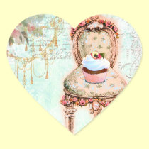 French Cupcake Victorian Style stickers