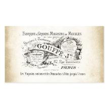 French Department Store Sign Business Card Template