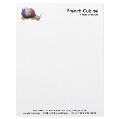 French edible snail letterhead by ruralfrance