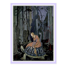 French fairy tales: Blondine and Bonne-Biche Post Cards