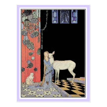 French fairy tales: Blondine and Bonne-Biche Post Card