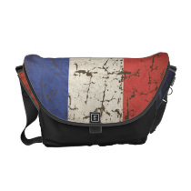 French Flag Aged messenger bags