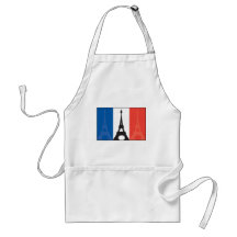 French Flag and Eiffel Tower Apron