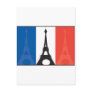 French Flag and Eiffel Tower Postcard