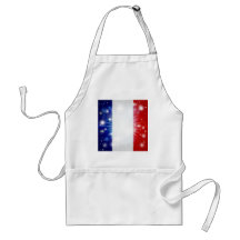 French flag background aprons
