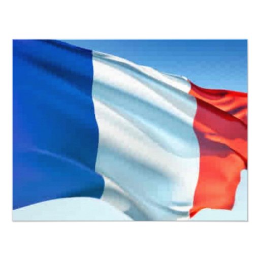 French Flag Personalized Invite
